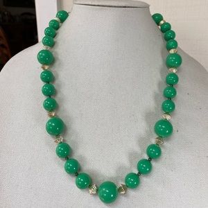 Vintage green bubble gum style necklace